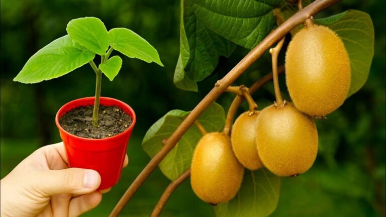 Questo metodo semplice trasforma frutti di kiwi in una pianta rigogliosa…