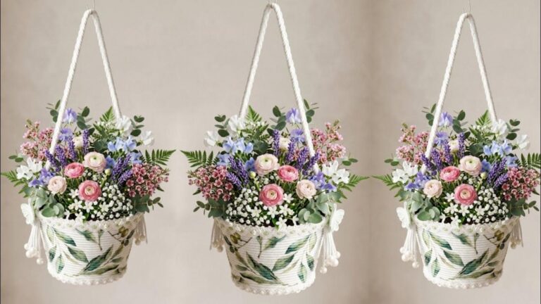 Questo semplice gesto trasforma rifiuti plastici in un elegante cesto per fiori…
