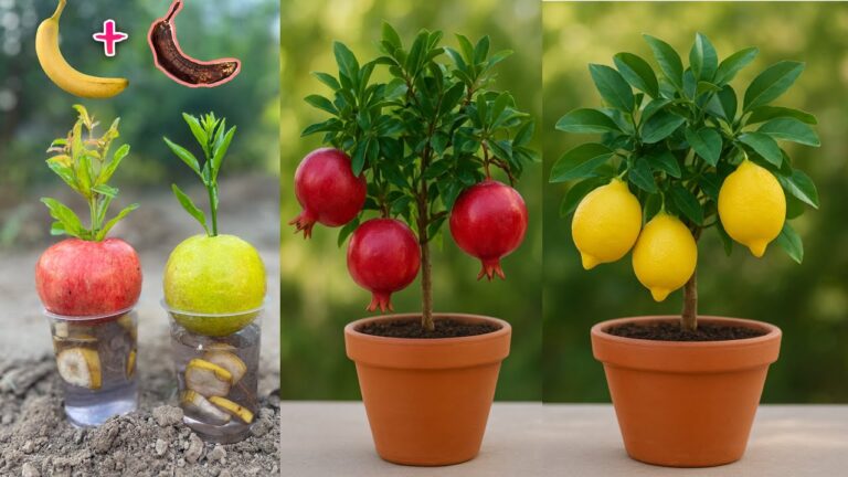 Cresci 5 piante di melograno e limone usando trucchi con la banana!