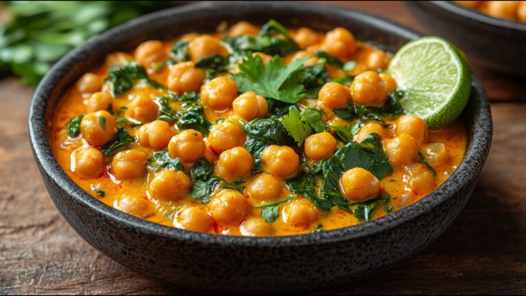 Scopri 5 ricette veloci per un delizioso curry vegano di ceci e spinaci!