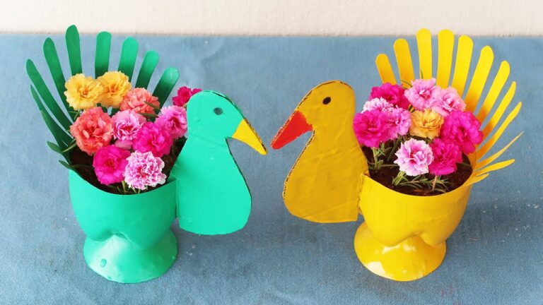 10 idee creative per vasi di fiori a forma di cigno con bottiglie riciclate!
