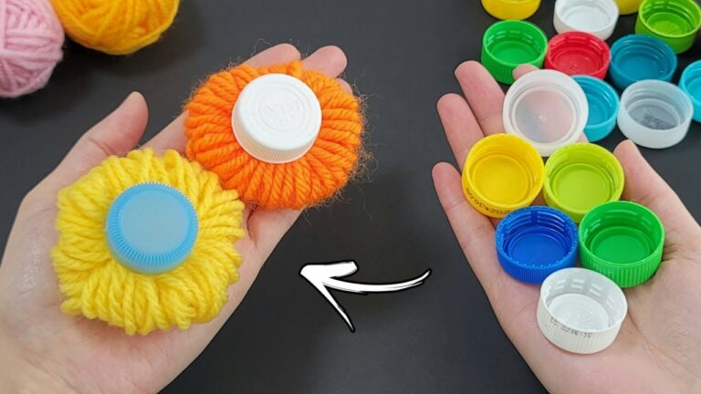 10 idee creative per riutilizzare tappi di plastica e filato! Scopri come!