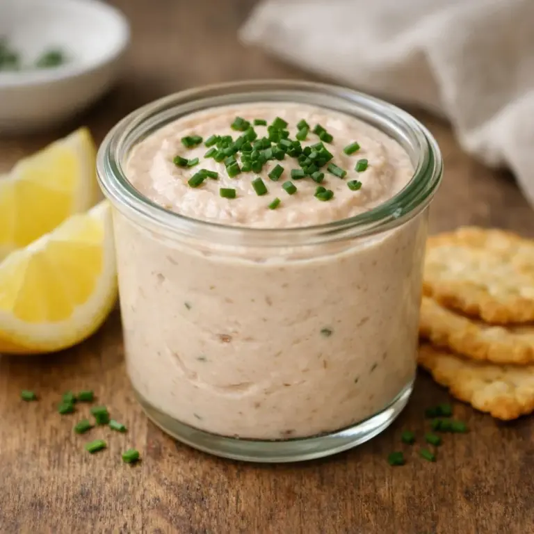 Crema di tonno rinfrescante con formaggio fresco per aperitivo