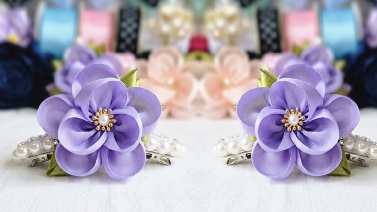 5 Passi per Creare Eleganti Fiori di Raso per Clip Capelli da Principiante