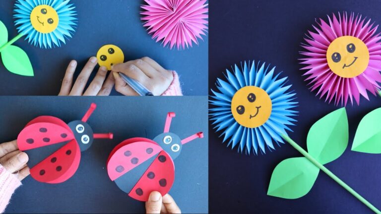 5 Idee per Creare Fiori di Carta e Coccinelle Fai-da-Te per Bambini