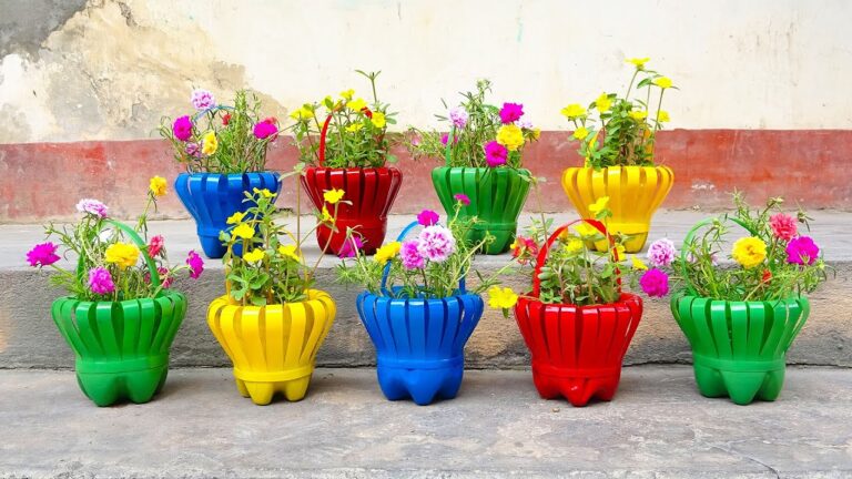 Crea 5 splendidi cestini di fiori con bottiglie di plastica riciclate!