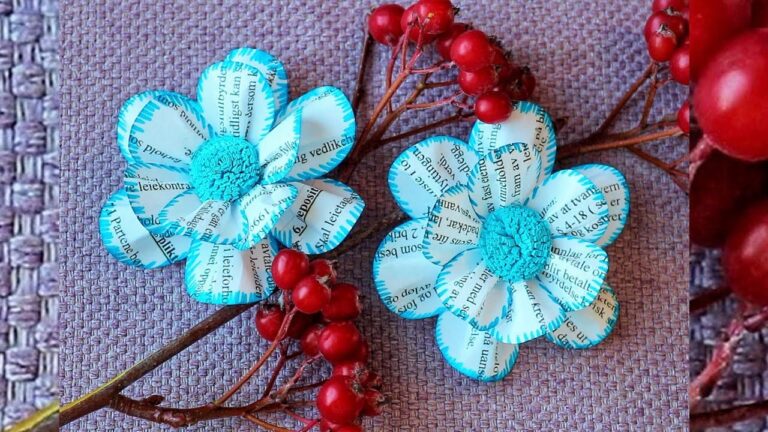 10 idee semplici per realizzare fiori di carta con giornali fai da te!
