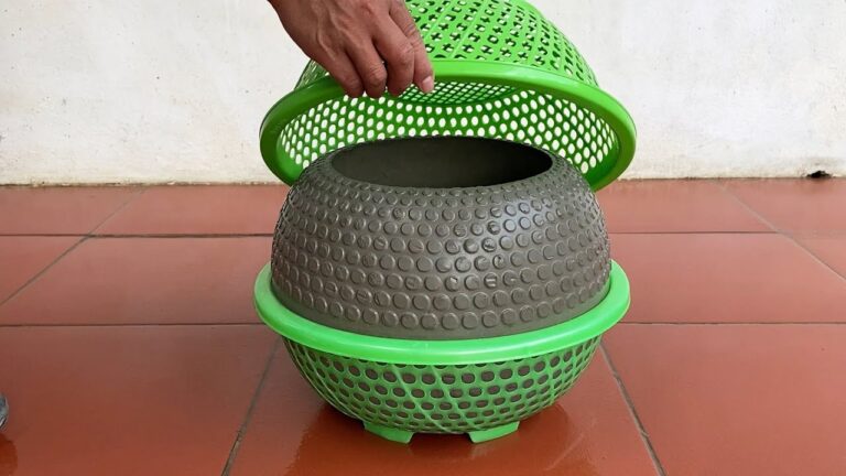 5 Idee creative per giardini con ceste di plastica e cemento да realizzare subito!