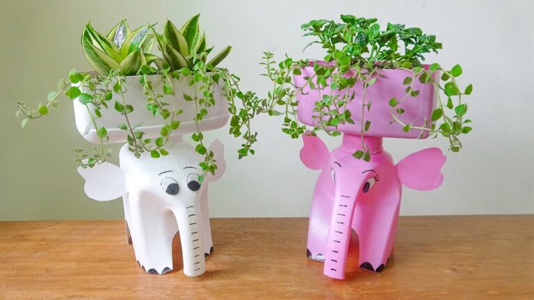 5 Idee creative per riciclare bottiglie di plastica in vasi da giardino