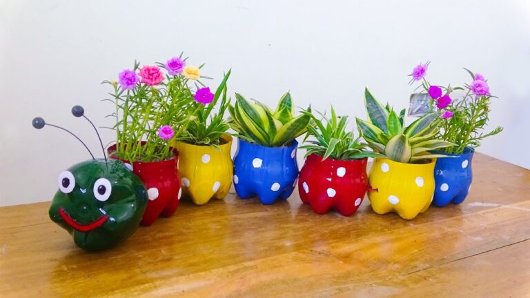 5 Idee per Giardini Creativi con Bottiglie di Plastica Riciclate