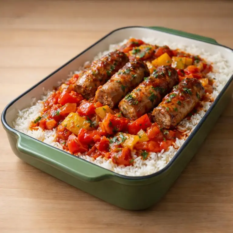 Il segreto del rougail di salsicce creole con peperoni e pomodori