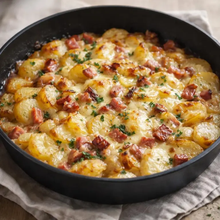 Tartiflette deliziosa in padella: patate, guanciale e reblochon filante